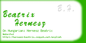 beatrix hernesz business card